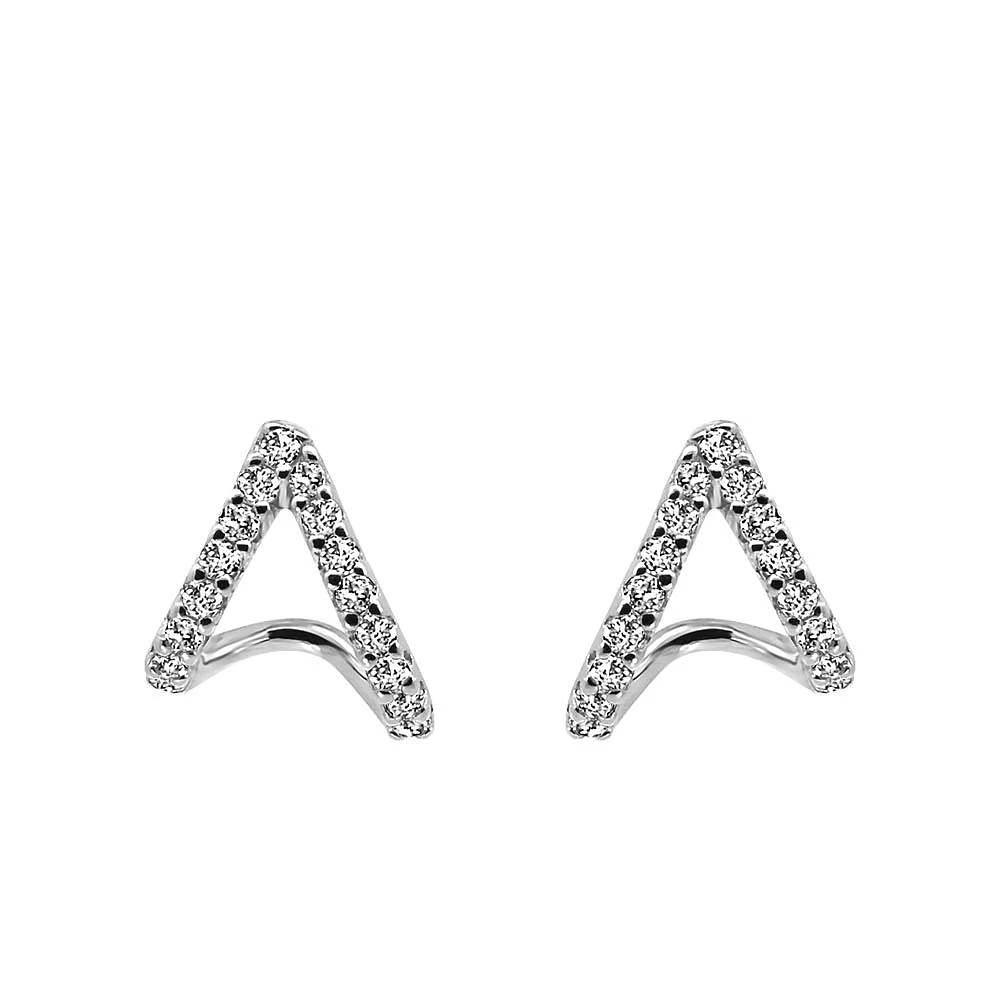 Earrings with Cubic Zirconia in Sterling Silver