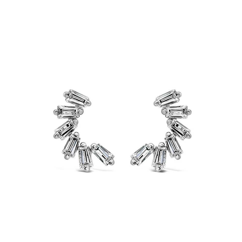 Earrings with Cubic Zirconia in Sterling Silver