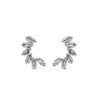 Earrings with Cubic Zirconia in Sterling Silver