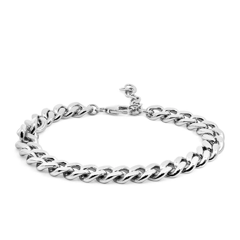 6.5″-7.5″ 7.5MM Athena Curb Bracelet in Sterling Silver