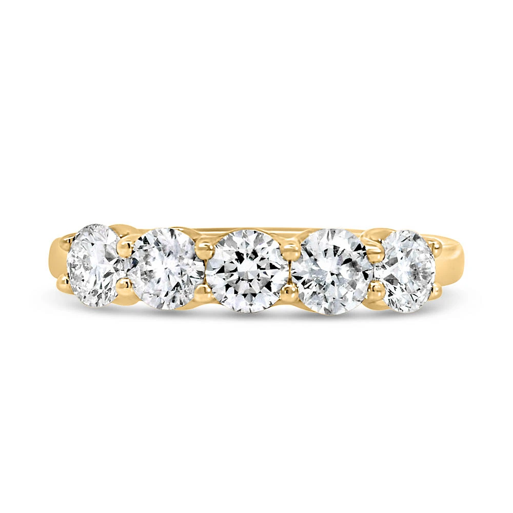 Solara Ring with 1.25 Carat TW of Lab Created Diamonds in 14kt Yellow Gold