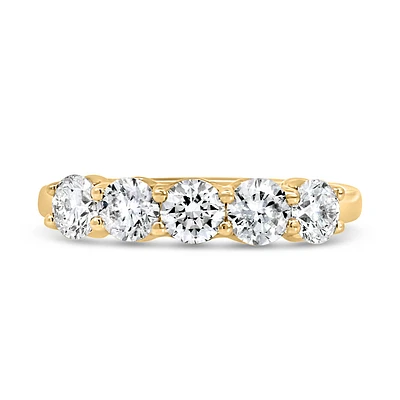 Solara Ring with 1.25 Carat TW of Lab Created Diamonds in 14kt Yellow Gold