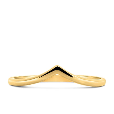 Stackable Chevron Ring in 10kt Yellow Gold