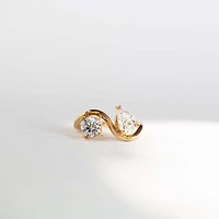 Engagement Ring with 1.53 Carat TW of Lab Created Diamonds in 14kt Yellow Gold