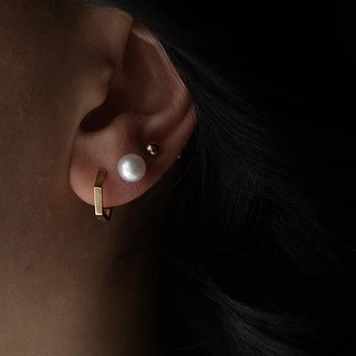 Earrings with Pearls in Gold Plated Sterling Silver