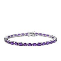 7.5″ Tennis Bracelet with Amethyst in Sterling Silver