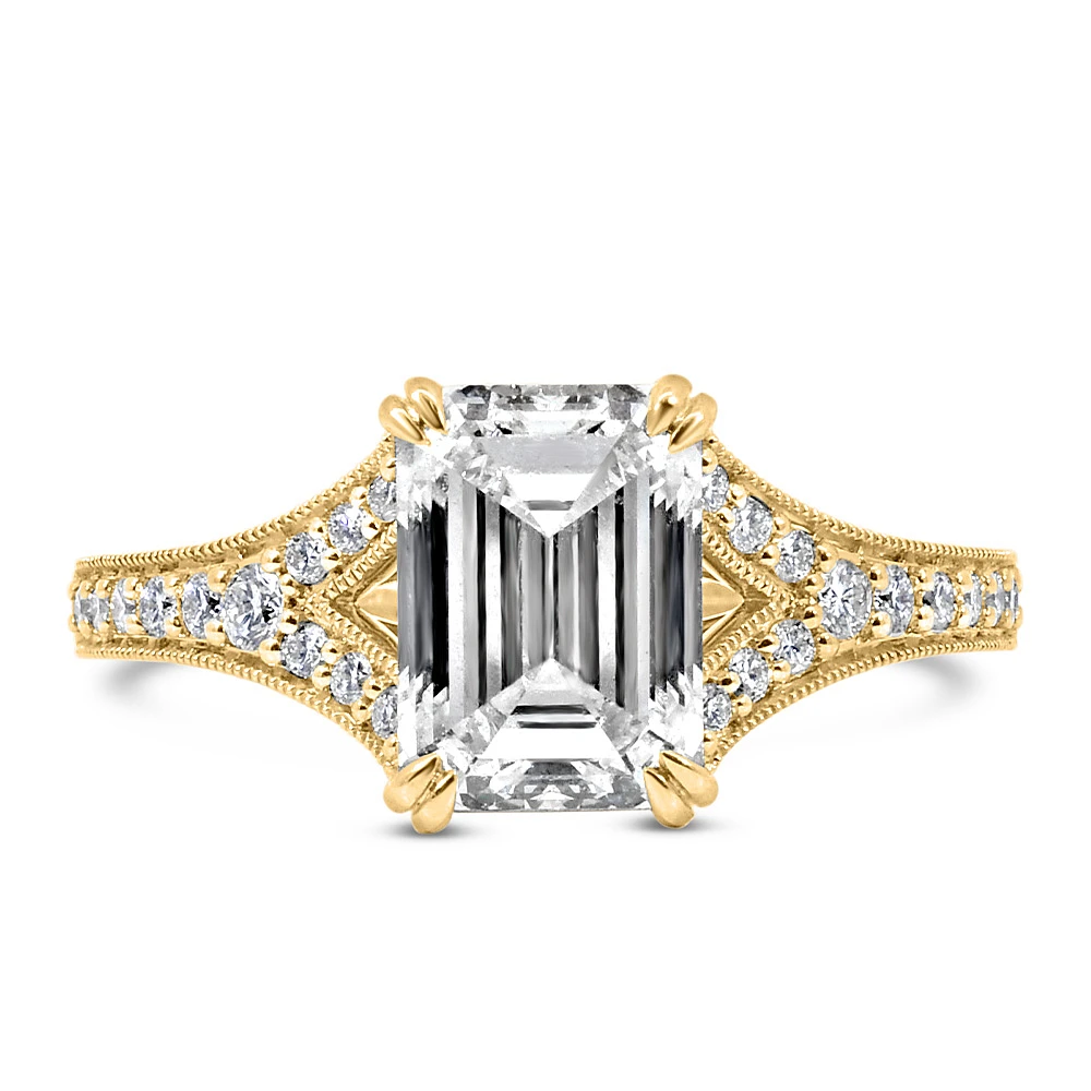 Engagement Ring with 2.75 Carat TW of Lab Created Diamonds in 14kt Yellow Gold