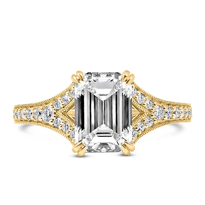 Engagement Ring with 2.75 Carat TW of Lab Created Diamonds in 14kt Yellow Gold