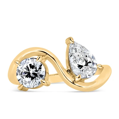 Engagement Ring with 1.53 Carat TW of Lab Created Diamonds in 14kt Yellow Gold