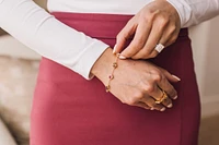 6″+1.5″ 1960s Barbie Retro Gem Bracelet with Rhodolite Garnet, Quartz, Citrine, Garnet, Amethyst and Pink Topaz in Gold Vermeil Plated Sterling Silver