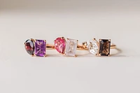 Toi et Moi Ring with Rose Quartz and Pink Topaz in 14kt Rose Gold