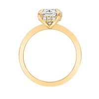 Round Engagement Ring with Carat TW of Lab Created Diamonds in 14kt Yellow Gold