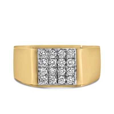 Men’s Ring with Carat TW of Diamonds in 10kt Yellow Gold