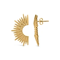 1980s Barbie Sunburst Earrings in Gold Vermeil Plated Sterling Silver