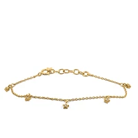 5″+1.5″ 1970s Barbie Mommy and Me Star Bracelet with Cubic Zirconia with Gold Vermeil Plated Sterling Silver
