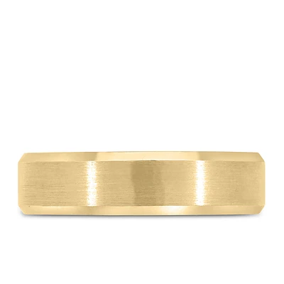 6MM Comfort Fit Wedding Band In Yellow Gold Plated Tungsten
