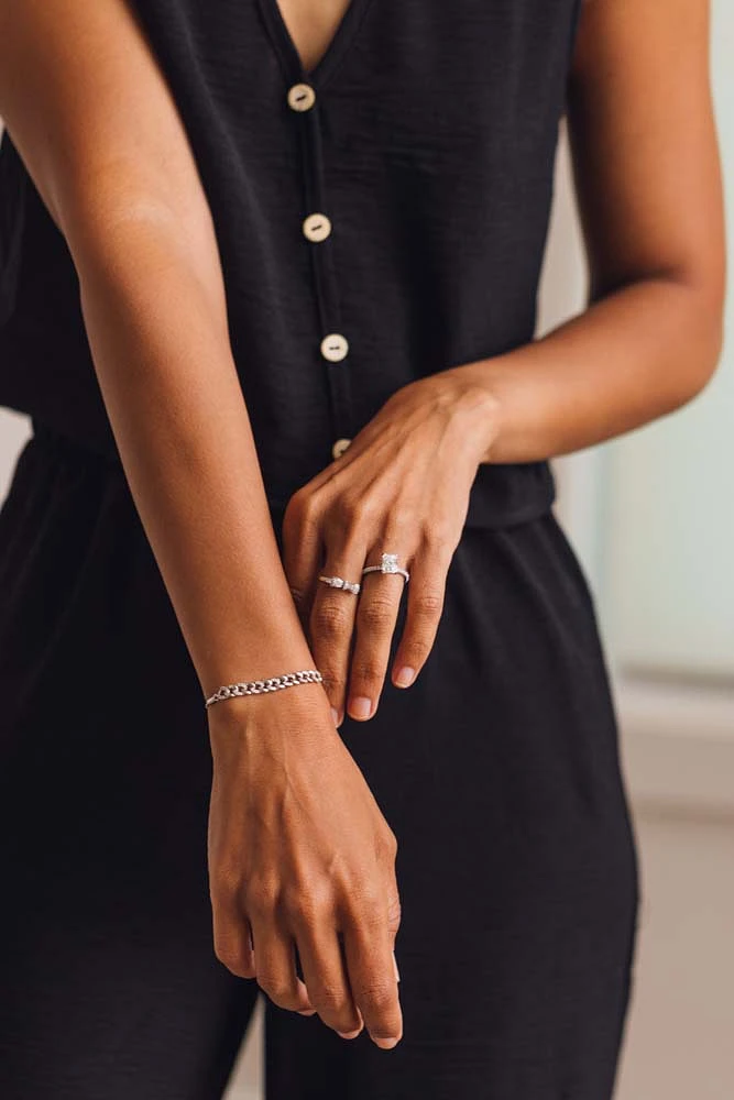 Adjustable Bracelet with Carat TW of Diamonds in Sterling Silver