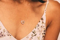 Heart Pendant with .25 Carat TW of Diamonds in 10kt Yellow Gold with Chain
