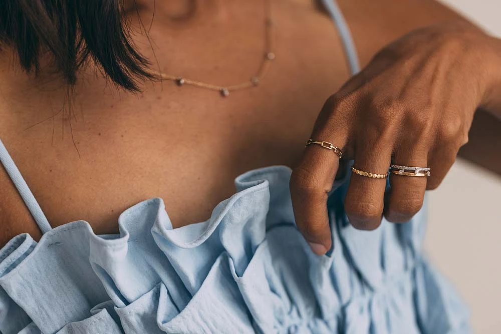 Chain Link Ring in 10kt Yellow Gold