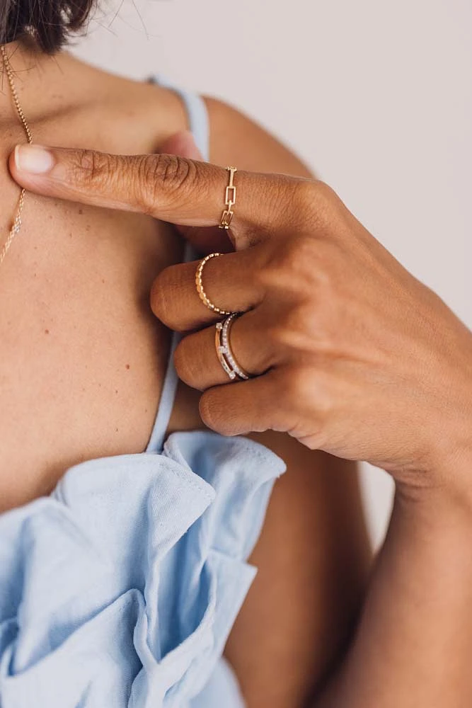 Chain Link Ring in 10kt Yellow Gold