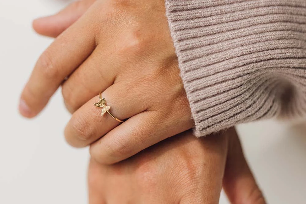 Butterfly Ring in 10kt Yellow Gold