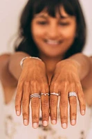 Spiral Bypass Ring with .60 Carat TW of Diamonds in 10kt White Gold