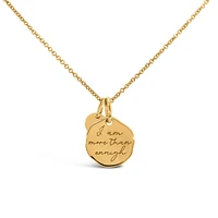 Cecilia Kissel x Paris 16+1″ “I am More than Enough” pendant in Vermeil Gold Plated Sterling Silver with Chain
