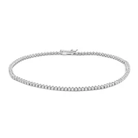 7.25″ Tennis Bracelet with 1.00 Carat TW of Lab Created Diamonds in 10kt White Gold