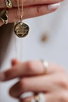 Cecilia Kissel x Paris 16+1″ “I am More than Enough” pendant in Vermeil Gold Plated Sterling Silver with Chain