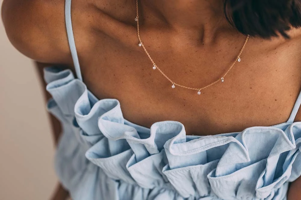 16″+2″ Necklace with .25 Carat TW of Diamonds in 10kt Yellow Gold