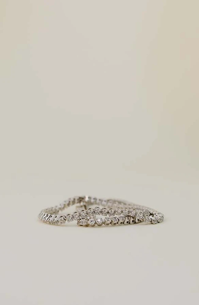 7.25″ Tennis Bracelet with 1.00 Carat TW of Lab Created Diamonds in 10kt White Gold