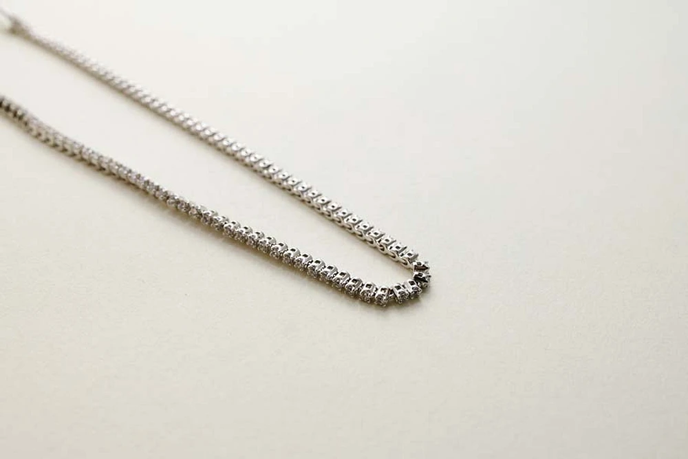 7.25″ Tennis Bracelet with 1.00 Carat TW of Lab Created Diamonds in 10kt White Gold