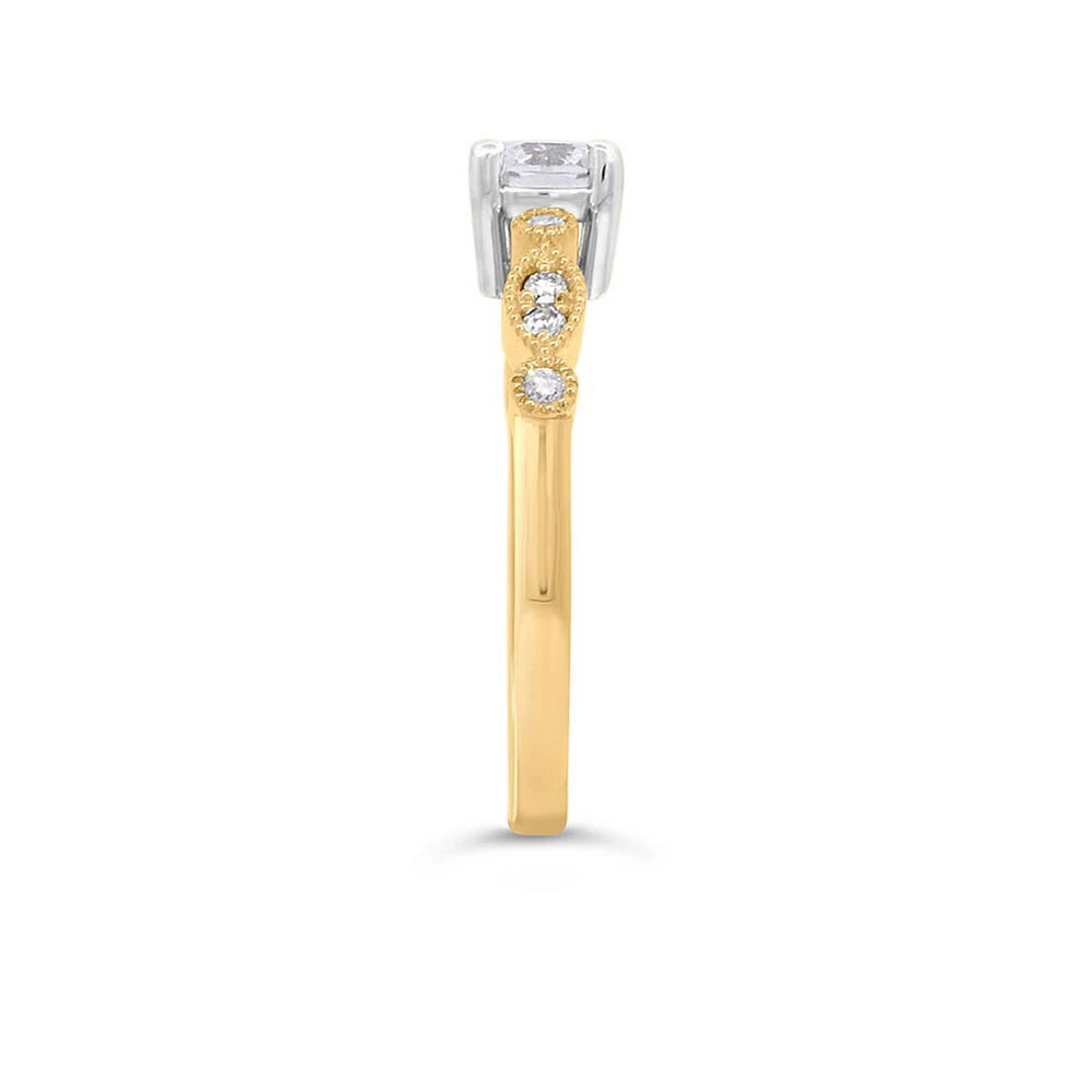 Colourless Collection Engagement Ring with .61 Carat TW of Canadian Diamonds in 18kt Yellow Gold