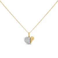 Heart Pendant with .23 Carat TW of Diamonds in 10kt Yellow Gold with Chain