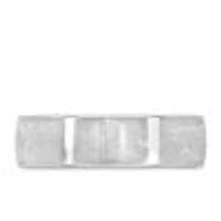 6MM Satin Finish Comfort Fit Wedding Band White Gold