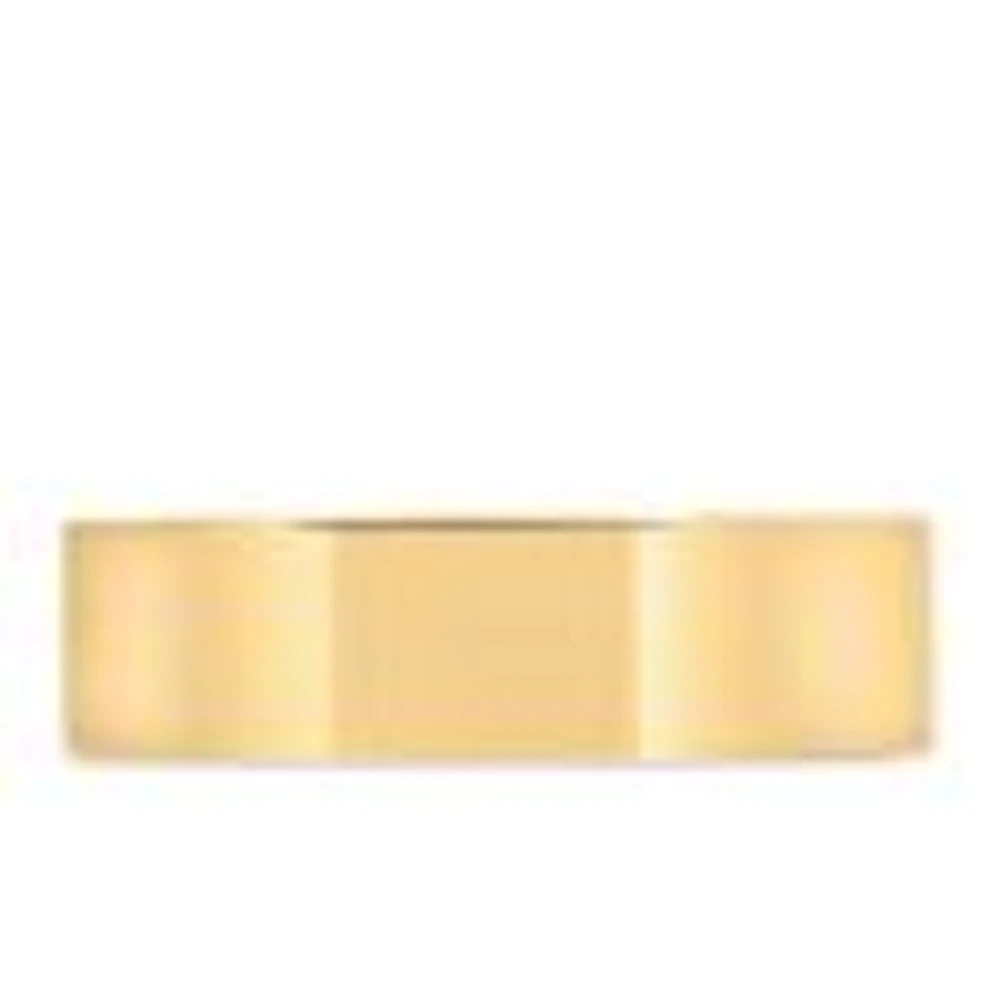 6MM Comfort Fit Pipe Wedding Band Yellow Gold