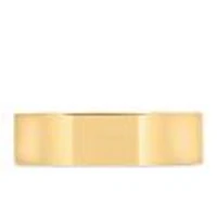 6MM Comfort Fit Pipe Wedding Band Yellow Gold