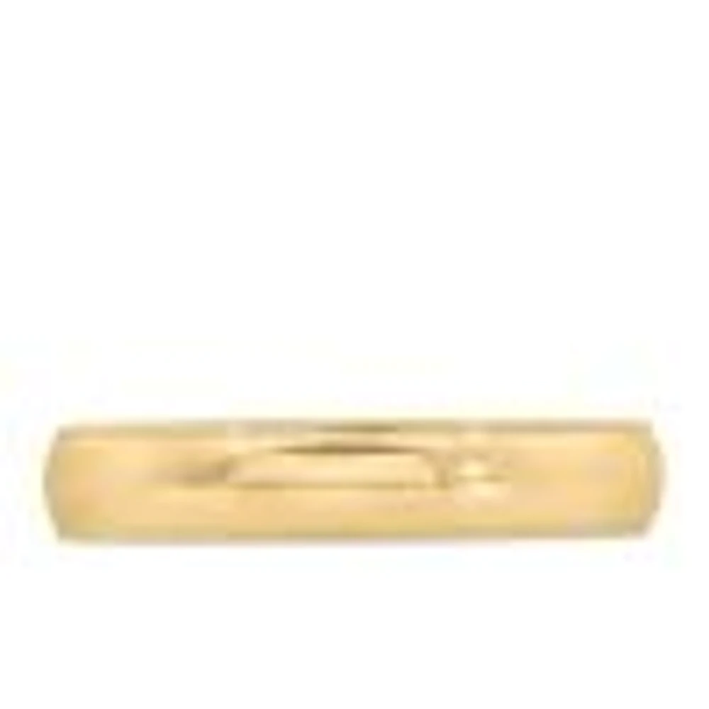 4MM Comfort Fit Milgrain Wedding Band Yellow Gold