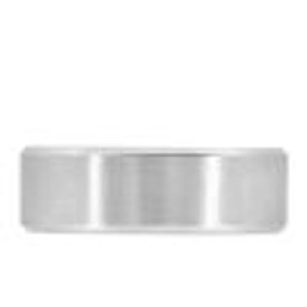 7MM Satin Finish Comfort Fit Wedding Band White Gold