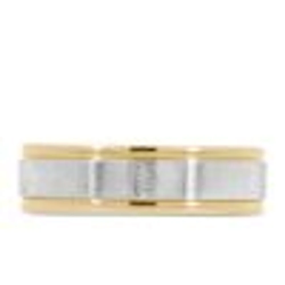6MM Satin Finish Comfort Fit Wedding Band Yellow Gold