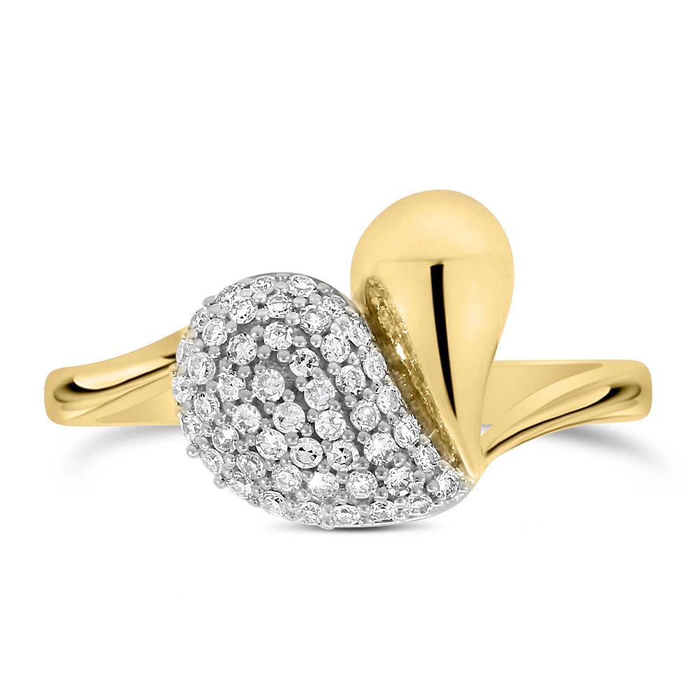 Heart Ring with .23 Carat TW of Diamonds in 10kt Yellow Gold
