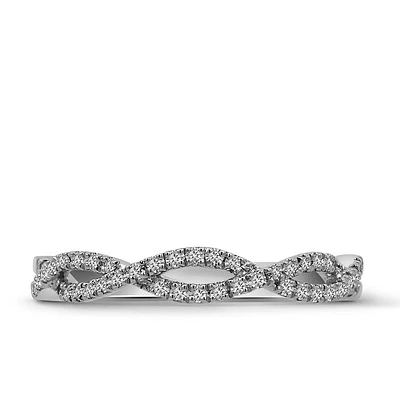 Infinity Ring with .20 Carat TW of Diamonds in 10kt White Gold