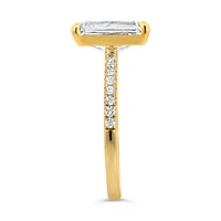 Radiant Engagement Ring with 3.20 Carat TW of Lab Created Diamonds in 14kt Yellow Gold