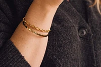 4.2MM Open Bangle in Gold Vermeil Sterling Silver