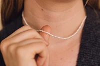 16″+2″ Freshwater Pearl Necklace in 10kt Yellow Gold