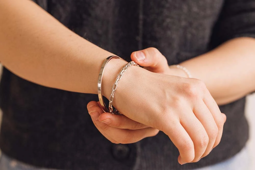 4.2MM Open Bangle in Sterling Silver