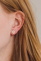 Evil Eye Earrings with .02 Carat TW of Diamonds in 10kt Yellow Gold