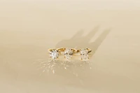 Radiant Engagement Ring with 3.20 Carat TW of Lab Created Diamonds in 14kt Yellow Gold