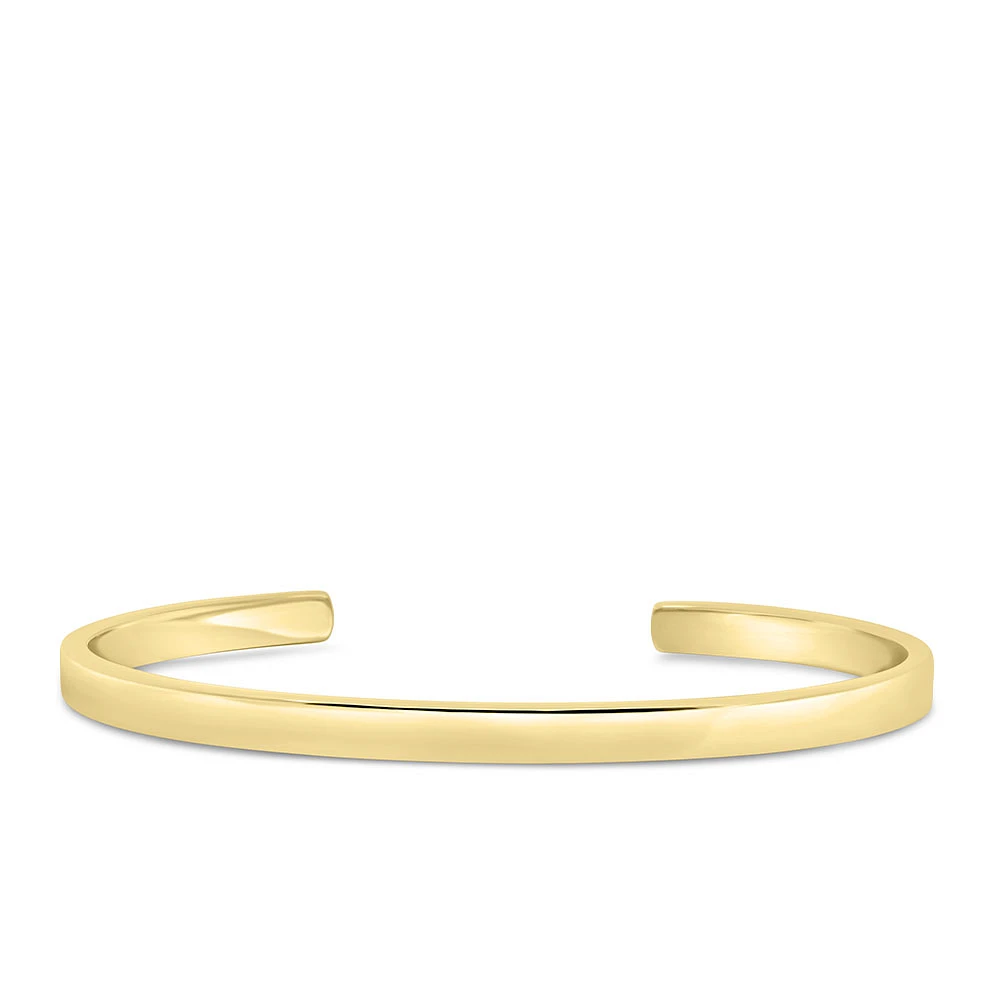 4.2MM Open Bangle in Gold Vermeil Sterling Silver