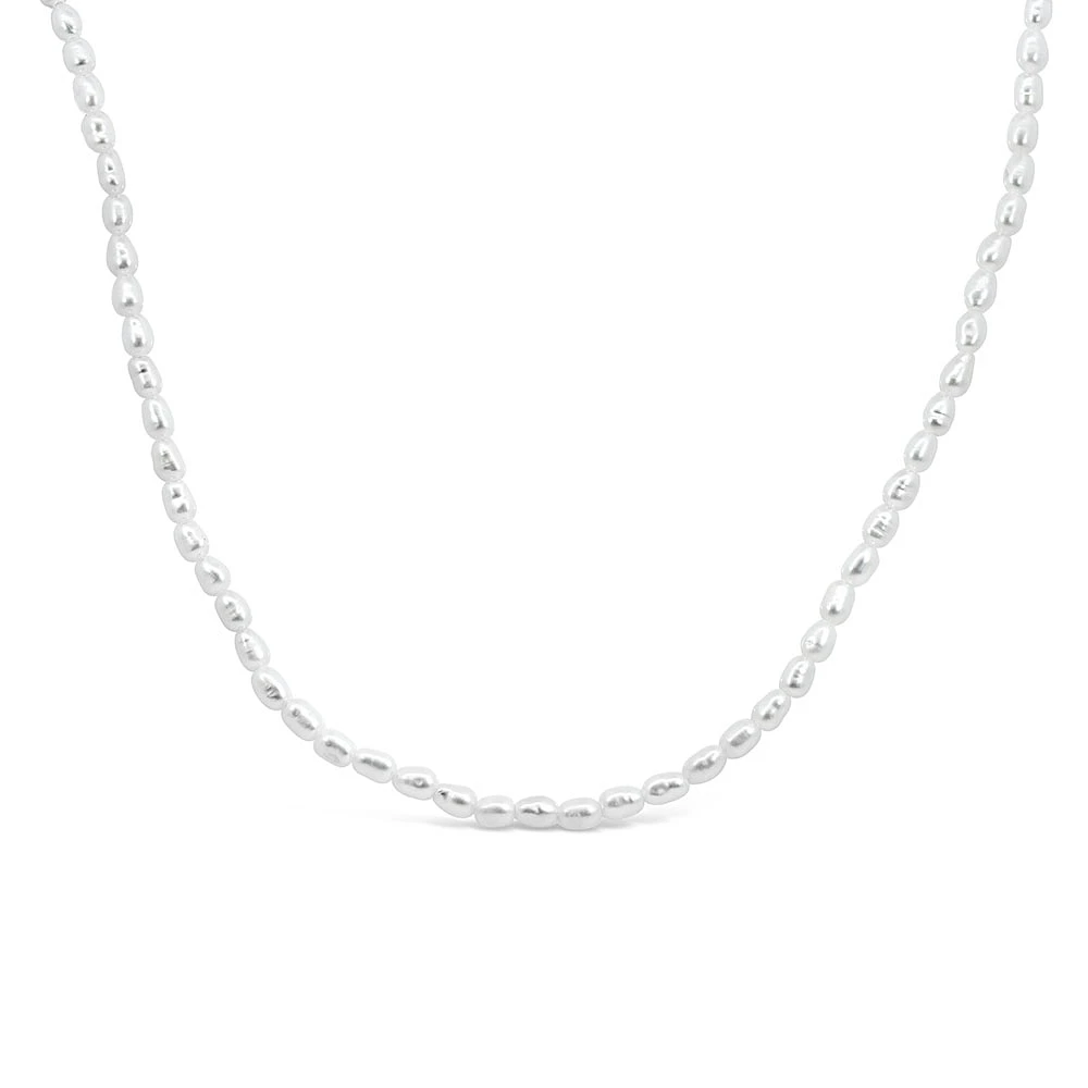 16″+2″ Freshwater Pearl Necklace in 10kt Yellow Gold